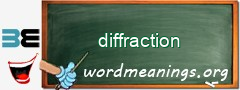 WordMeaning blackboard for diffraction